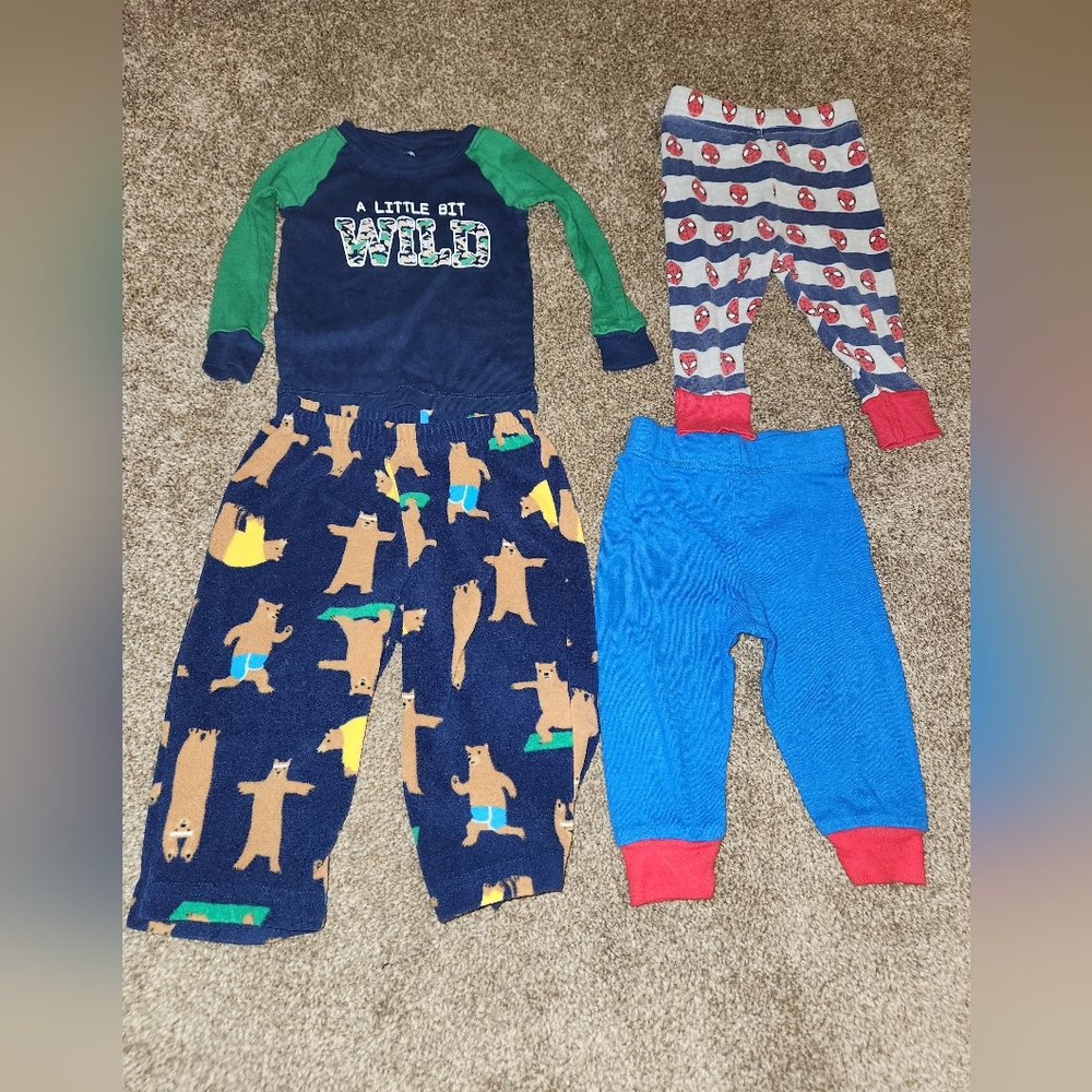 💓3/$15 Set of 4 Pieces of Pajama Seperates Size 12 Months